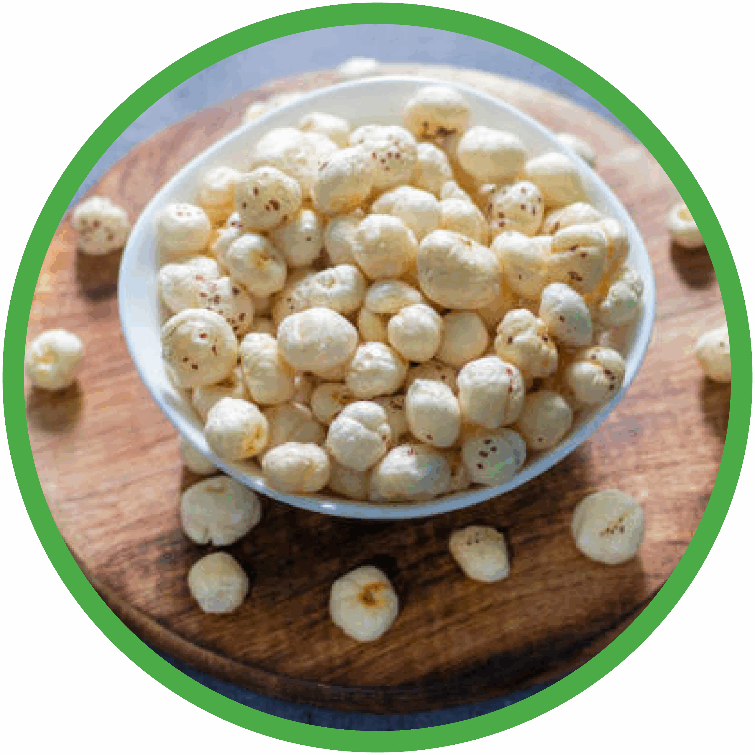 Premium Makhana – Grade 5 (17.5+ mm, Large)